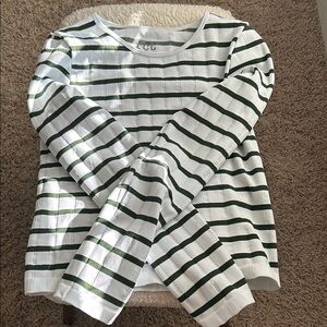 Fct White and Green Long-Sleeved Shirt